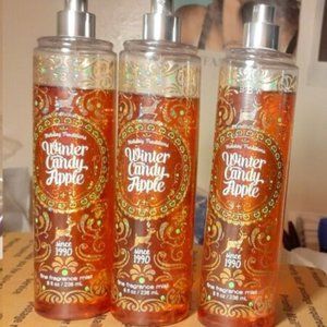 Bath Body Works Winterberry Candy Apple Body Misssts ~ 8 oz ea Read